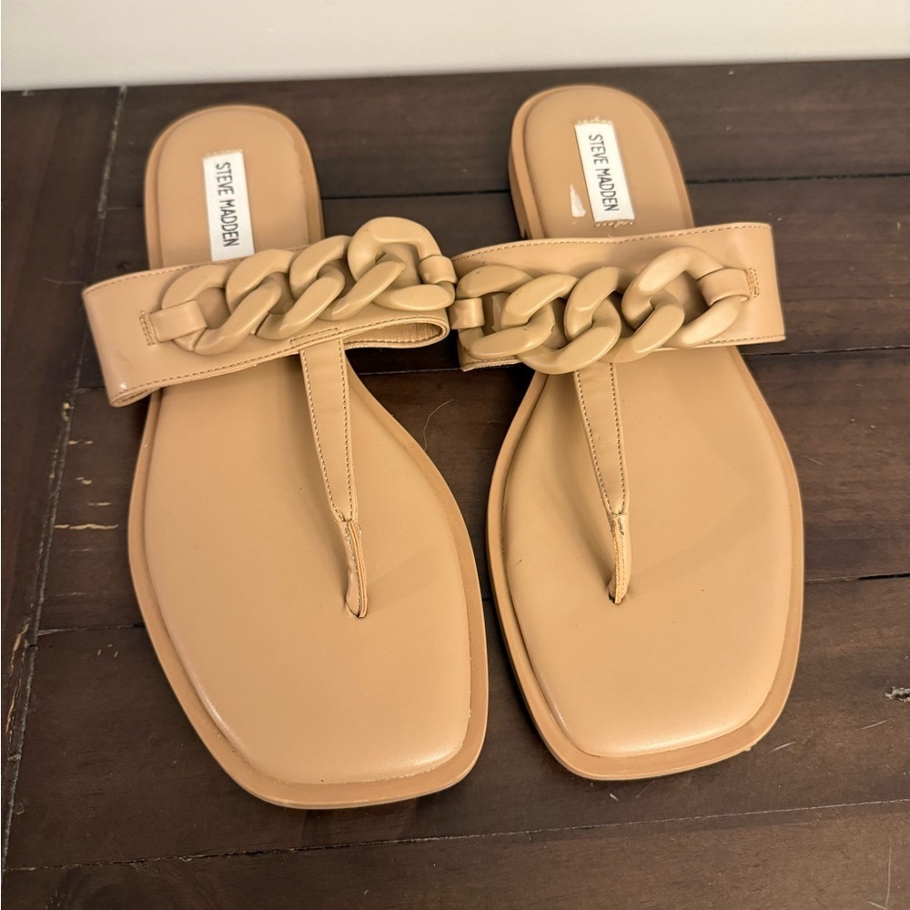 Ariella Beige Chain Detail Women's Sandals